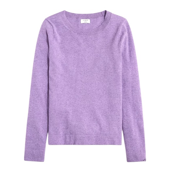 J. Crew Factory Lavender Teddie Crew Neck Sweater - Picture 2 of 9